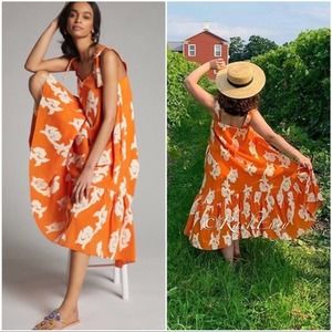 Anthropologie Phoebe Flounced Maxi Dress XS